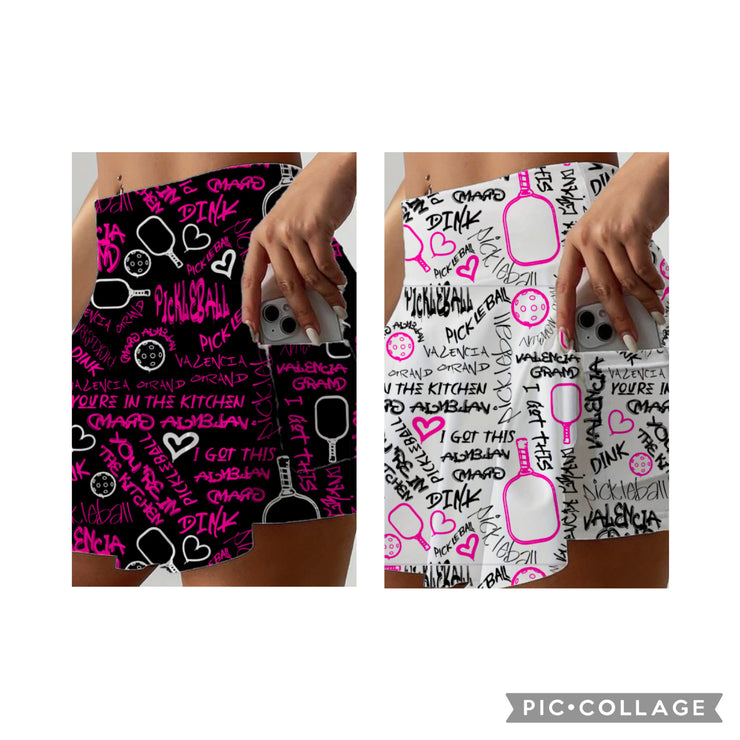 Valencia Grand Pickleball HOME & AWAY FLOUNCE Skirts (2 Skirt Combo)
