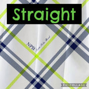 North Palm Beach “Pretty in Plaid” Straight Skirt (Navy/Neon Yellow)