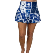 “Florida Blue Stamp” Flounce Skirt