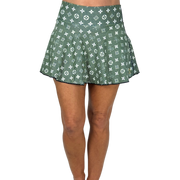 Chic & Fabulous Flounce Skirt (Green & Navy)