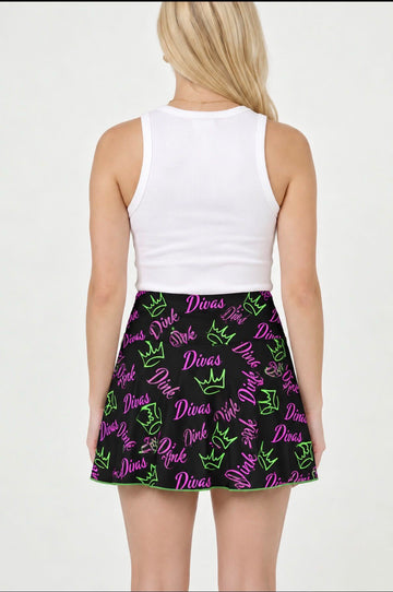 a woman in a skirt
