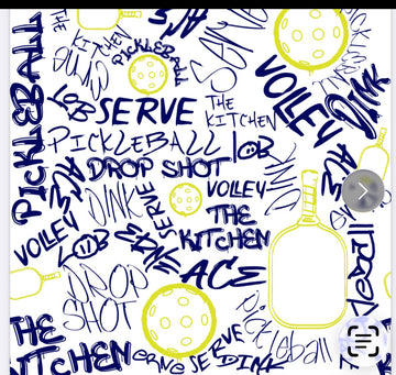 Pickleball Graffiti Flounce Skirt