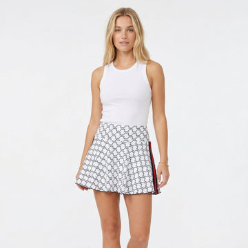 Haute Flounce Skirt - Navy & Blue
